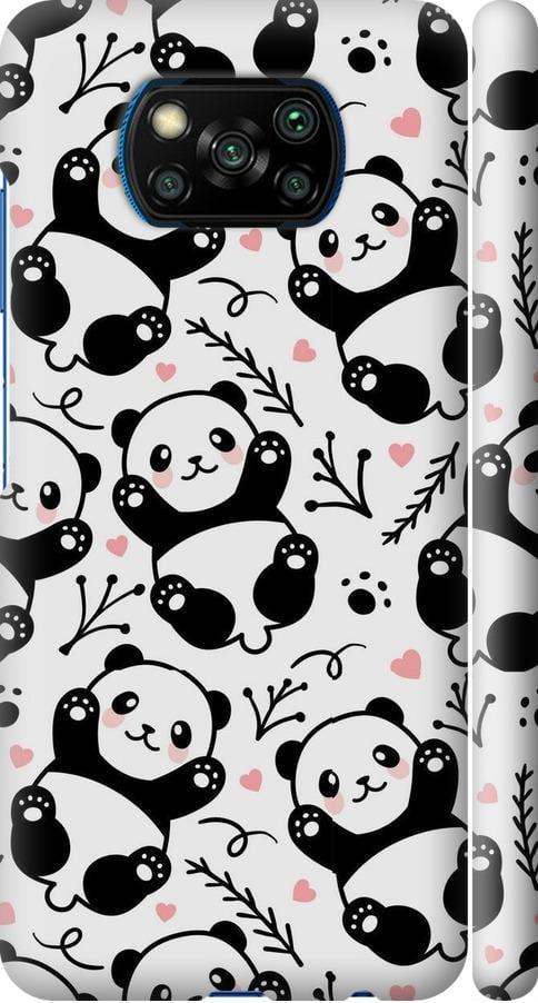 Чехол на Xiaomi Poco X3 Pro Панды (4318m-2938-42517)