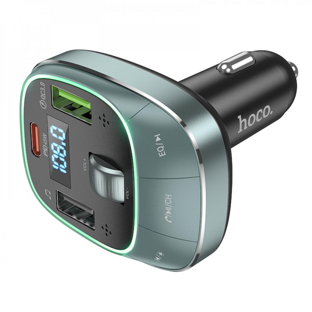 FM-трансмітер Hoco E76 Pole PD45W QC3,0 Сірий - фото 5