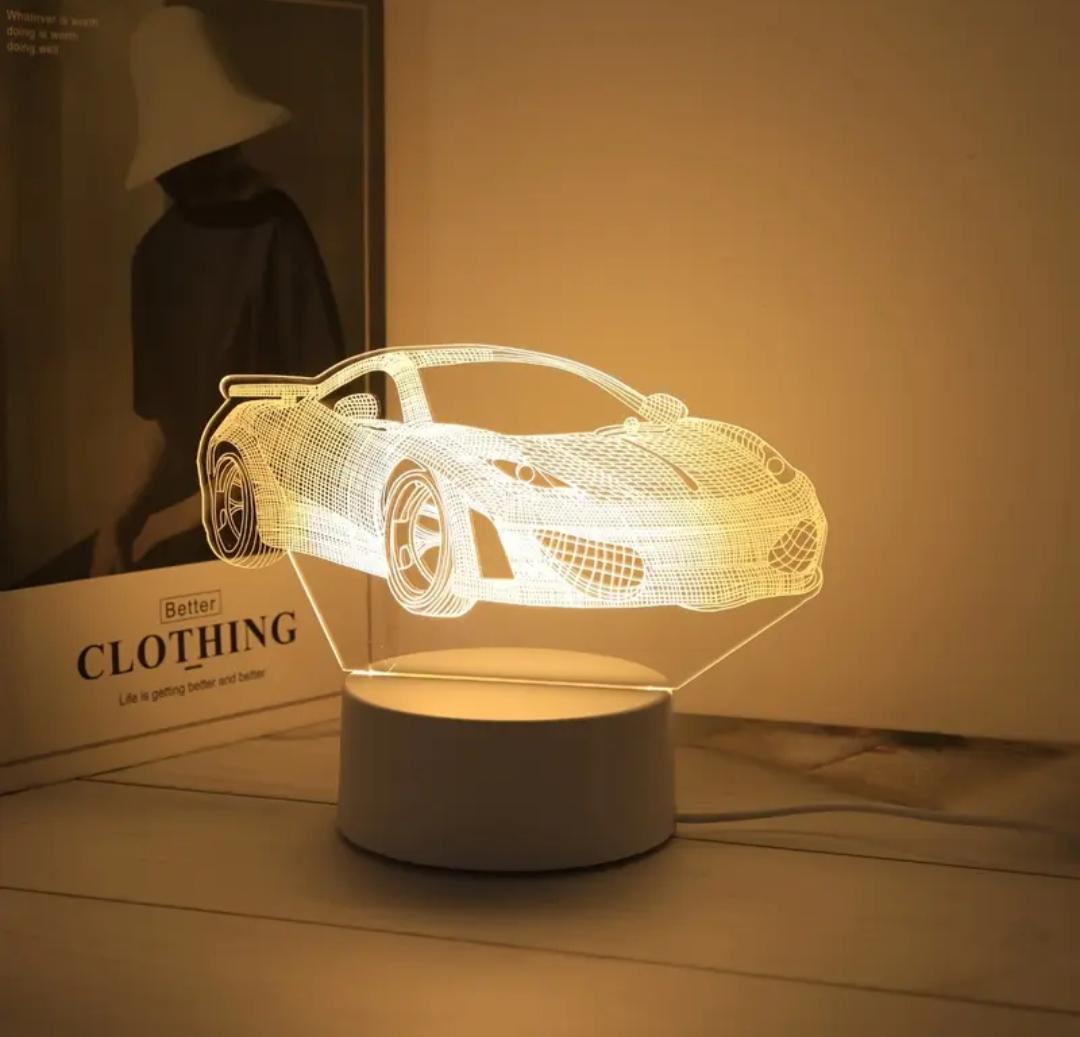 LED-ночник 3D Спорткар (27796176) - фото 2