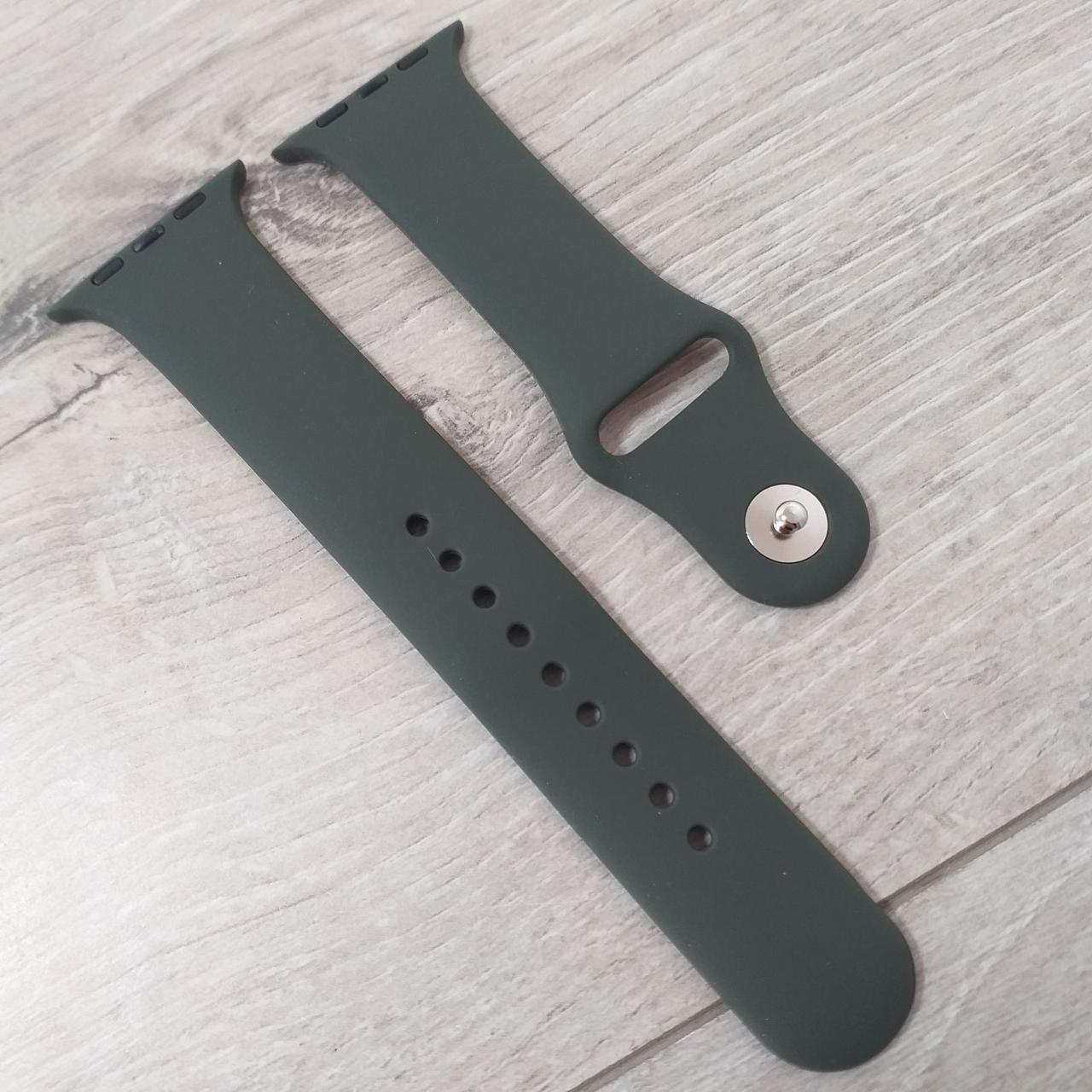 Ремешок для часов Apple Watch силиконовый 42/44/45/49 мм L Серый (KG-11285) - фото 2 Ремешок для часов Apple Watch силиконовый 42/44/45/49 мм L Серый (KG-11285) - фото 2