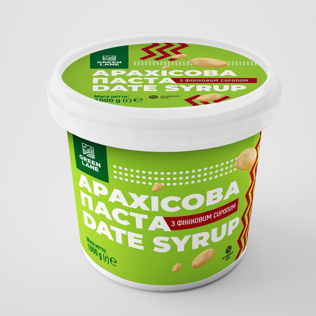 Арахисовая паста Green Lane с финиковым сиропом 1000 г (653319)