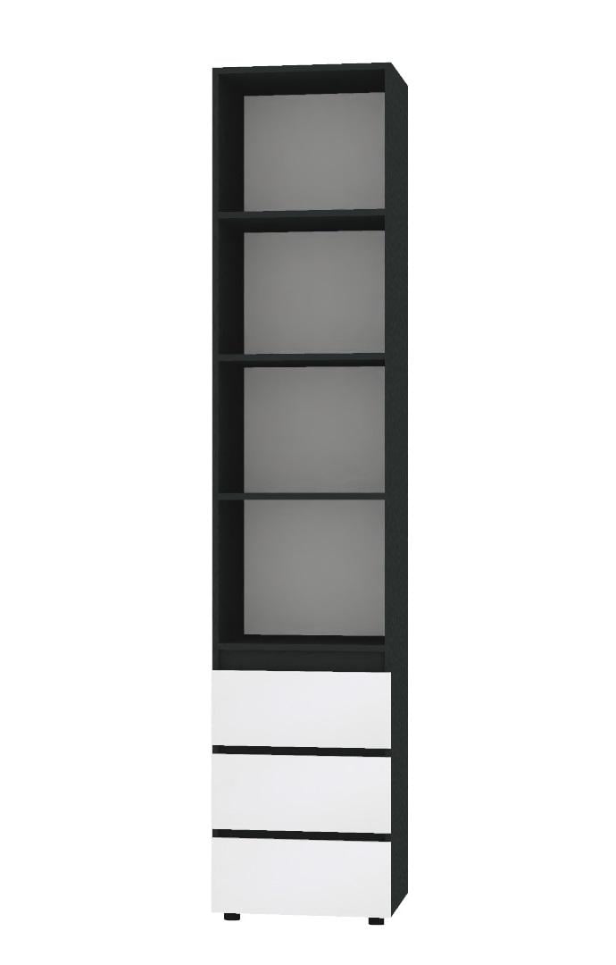 Шкаф Алекса СО-500-3 50х55х218 см Белый/Антрацитовый (74640)