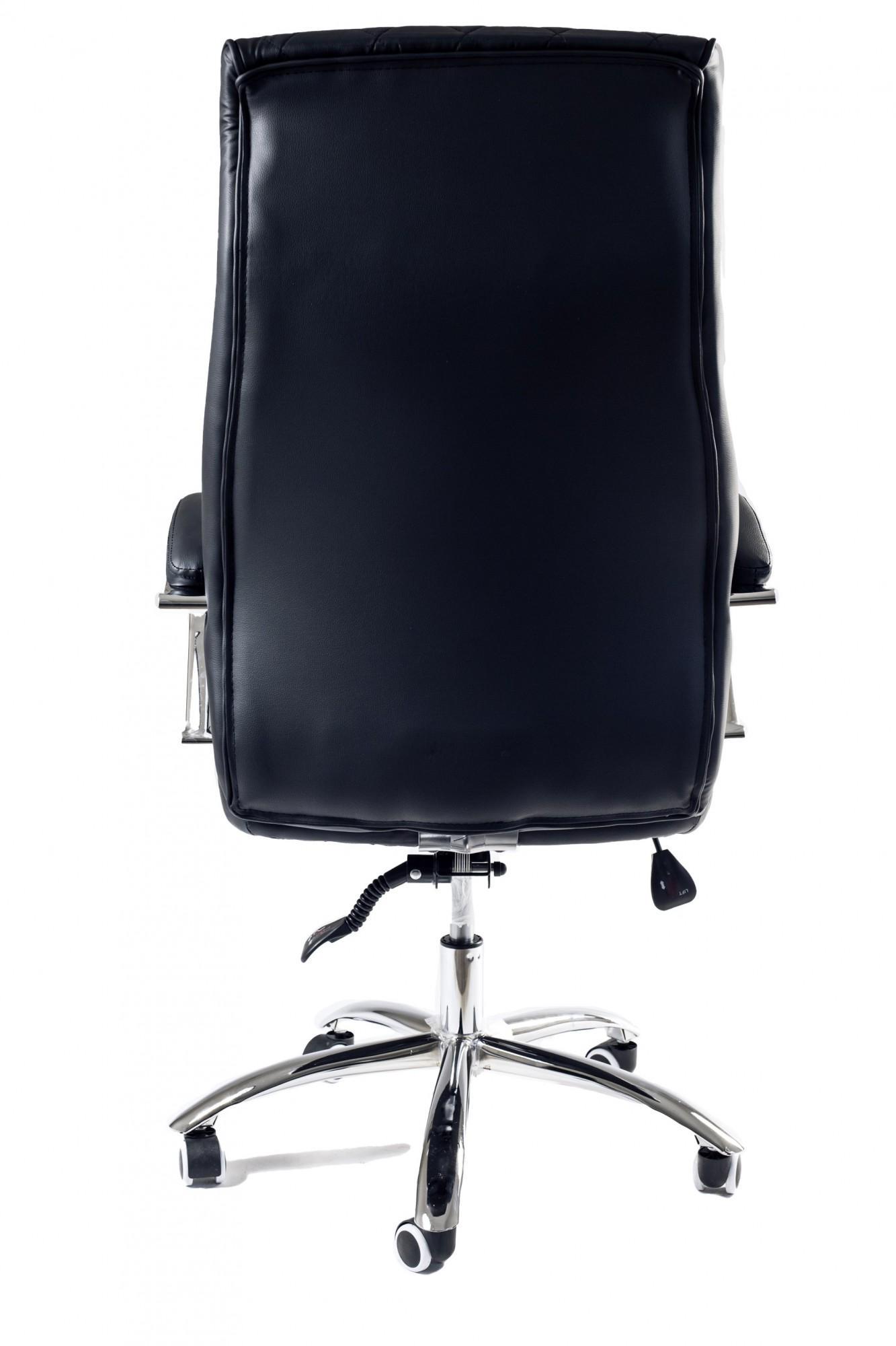 Кресло офисное компьютерное ApolloDesign хром Anyfix экокожа Черный - фото 5