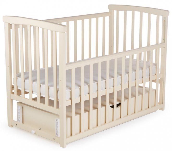 Ліжечко трансформер дитяче Bimbi з ящиком Ваніль - фото 2