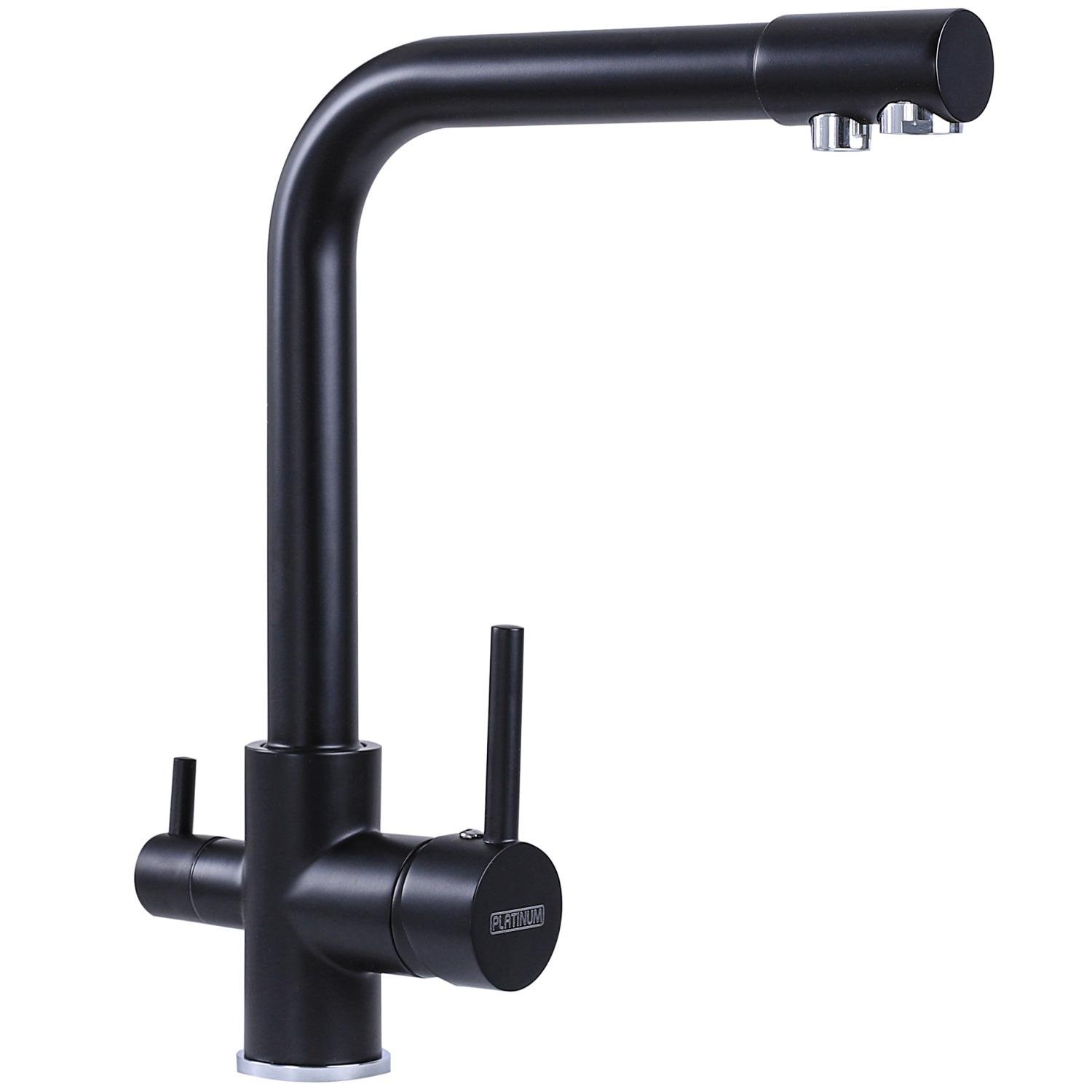 Змішувач для кухні PLATINUM KT 14 PLS-A32610 на дві води Чорний (151938)