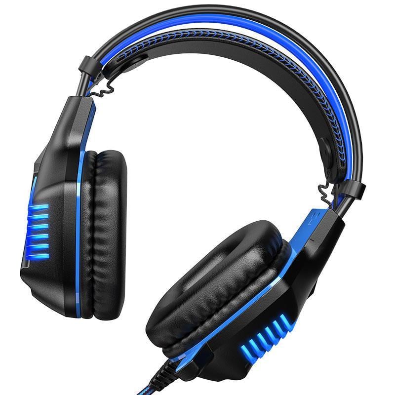 Наушники накладные стерео Borofone BO101 с микрофоном Black/Blue (00000055362_2)