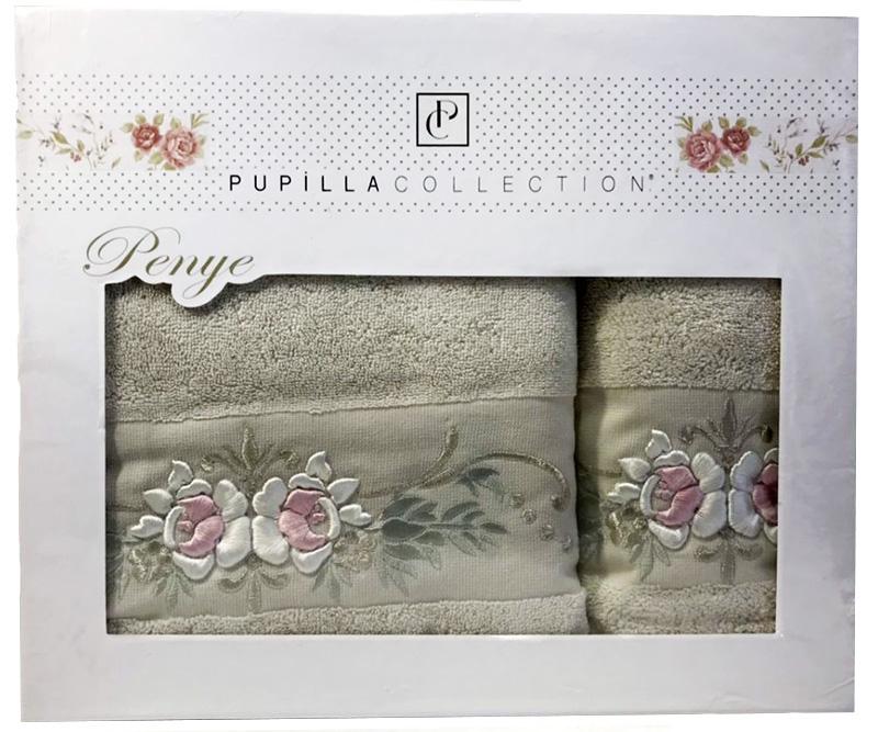 Набір рушників Pupilla Eva Roses-II лицьовий 50х90 см і банний 70х140 см (SA-4790)