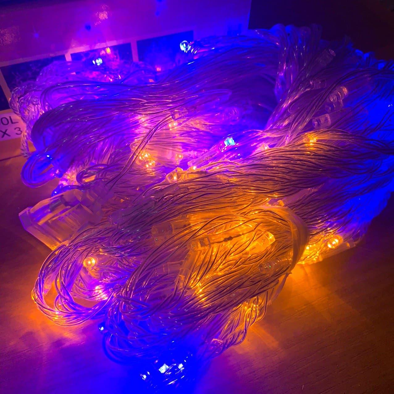 Гірлянда штора світлодіодна 240 лампочок 3х2 м Різнокольоровий (1472780882) - фото 7