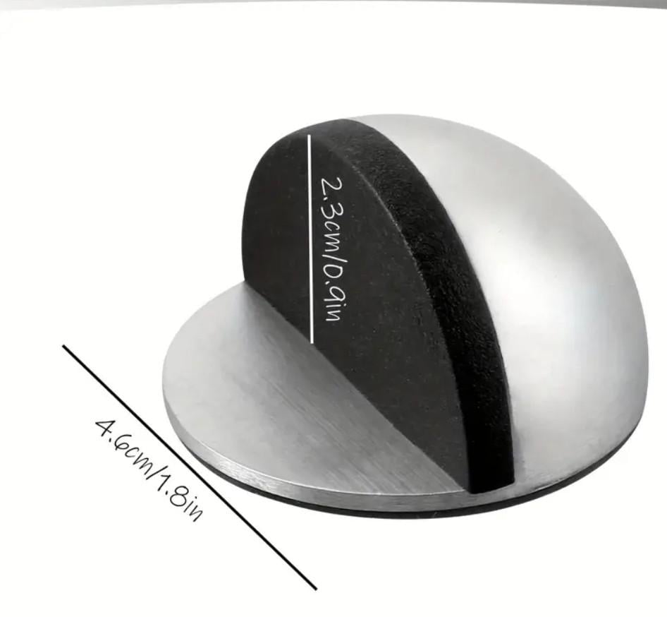 Стопор для дверей круглий з нержавіючої сталі Срібний (2530311482) - фото 3 Стопор для дверей круглий з нержавіючої сталі Срібний (2530311482) - фото 3