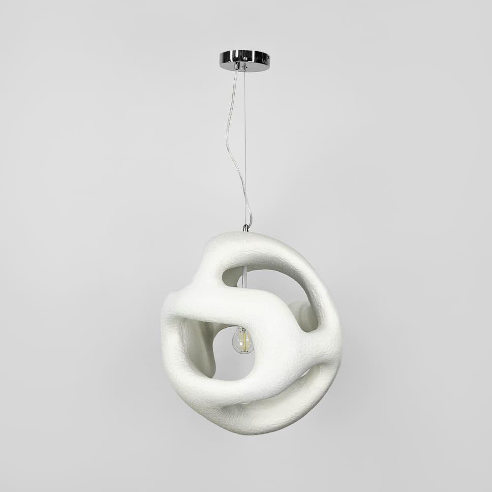 Светильник гипсовый Ø 50 см Белый (MJ34-450*500 WT) - фото 2