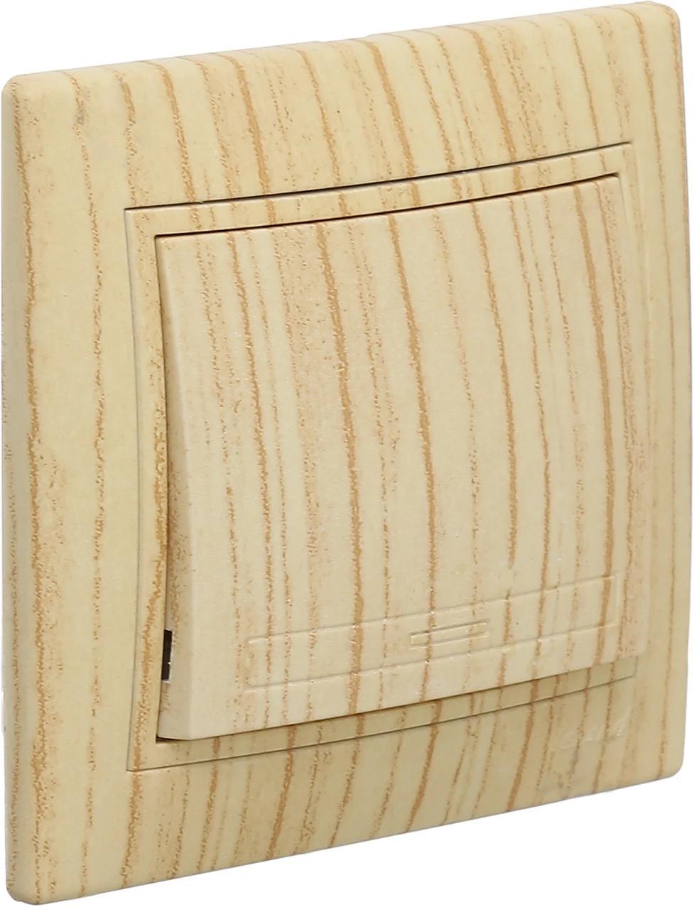 Выключатель одноклавишный Lezard Mira Дуб выбеленный (27549536)