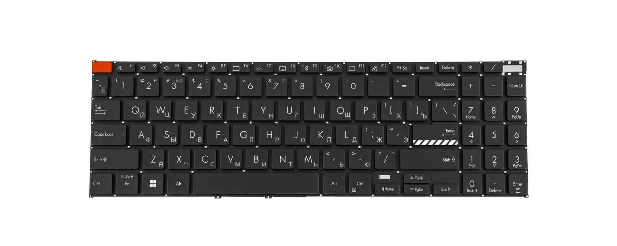 Клавиатура для ноутбука Asus S3502ZA с подсветкой клавиш (119770)