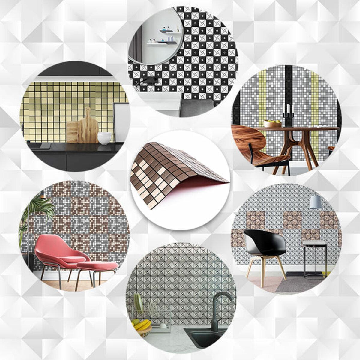 Плитка алюмінієва самоклеюча 300х300х3 мм Мідний мозаїка (SW-00001157) - фото 5 Плитка алюмінієва самоклеюча 300х300х3 мм Мідний мозаїка (SW-00001157) - фото 5