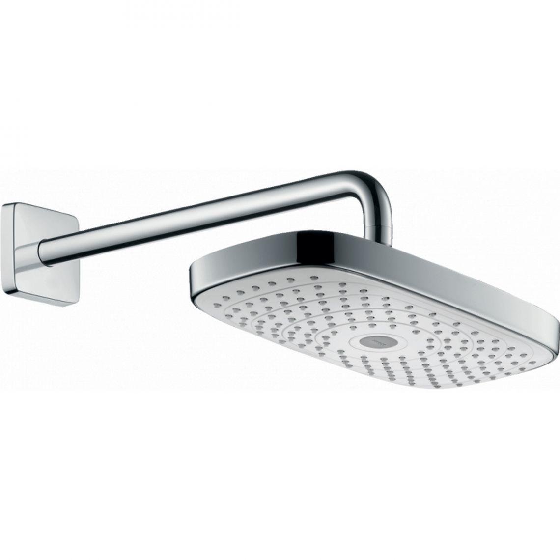 Душ верхний Hansgrohe Select Е 2jet с держателем 300 мм Белый/Хром (27385400)