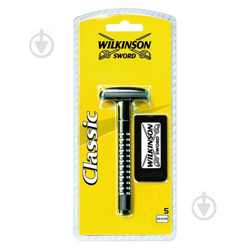 Т-образный станок для бритья Wilkinson Sword Classic со сменными лезвиями 5 шт (1043-1)