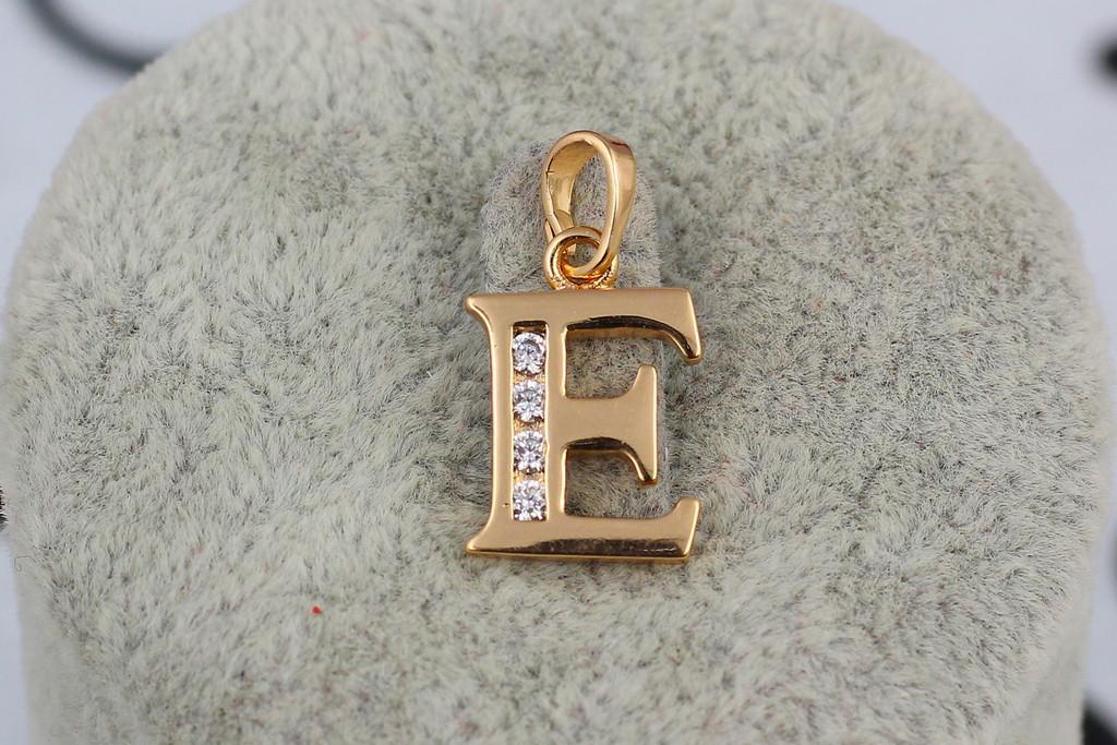 Кулон Xuping Jewelry Буква Е 1,5 см Золотистый