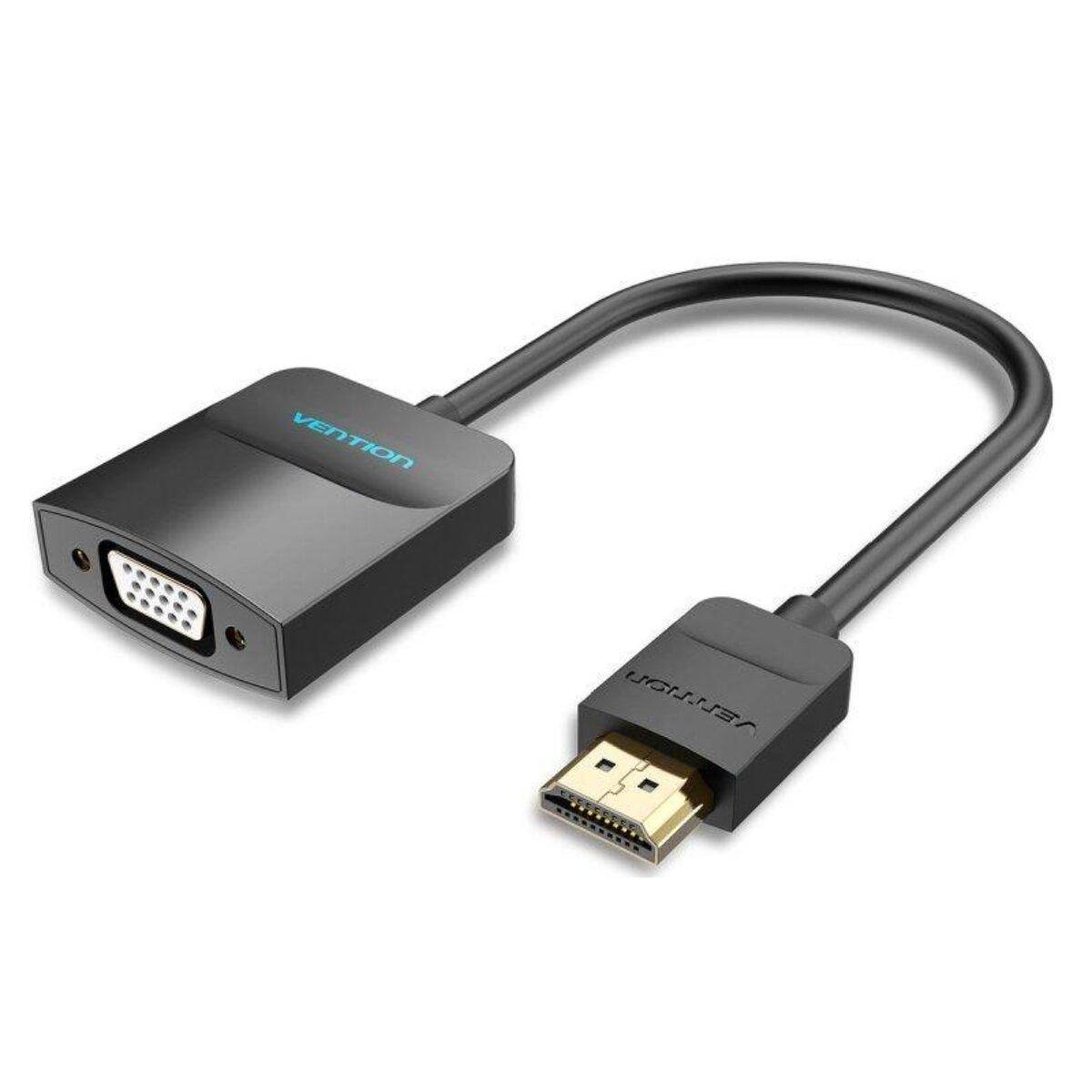 Адаптер Vention HDMI to VGA Converter with Female Micro USB and Audio Port 0,15 м Black (588704)