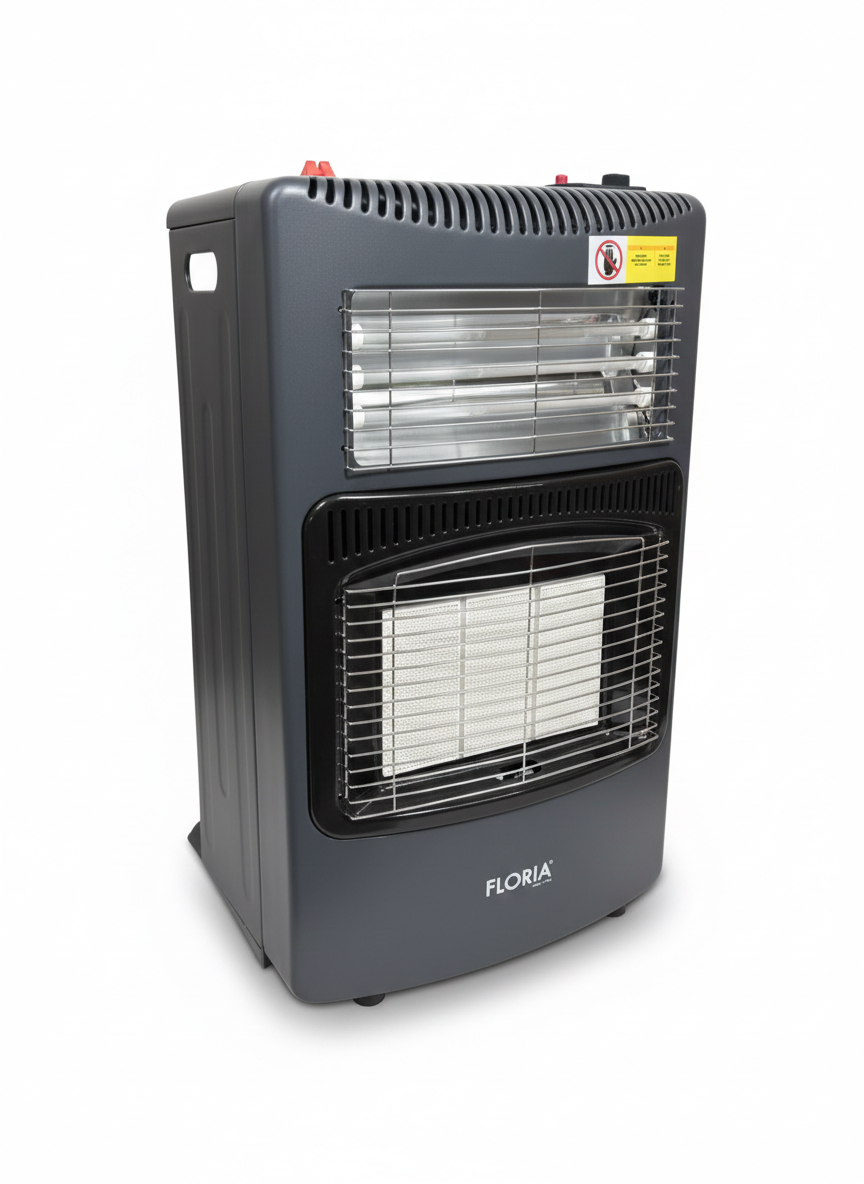 Газовый отопитель керамический Floria 4,2 кВт/1,2 кВт 80 м2 комплект для подключения (31925795)