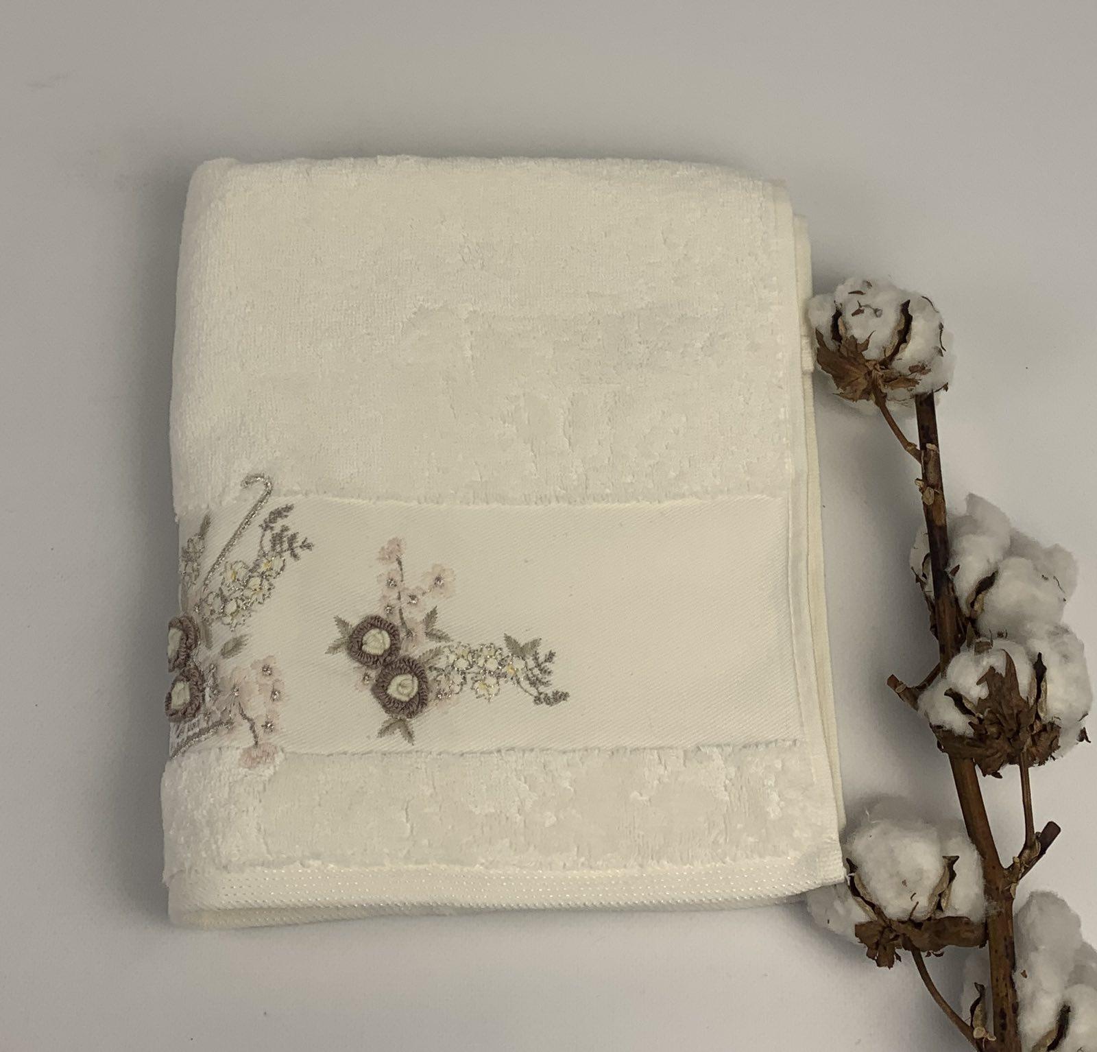 Рушник Pupilla Elanur Model-2 50x90 см Кремовий (CN31464) - фото 1 Рушник Pupilla Elanur Model-2 50x90 см Кремовий (CN31464) - фото 1