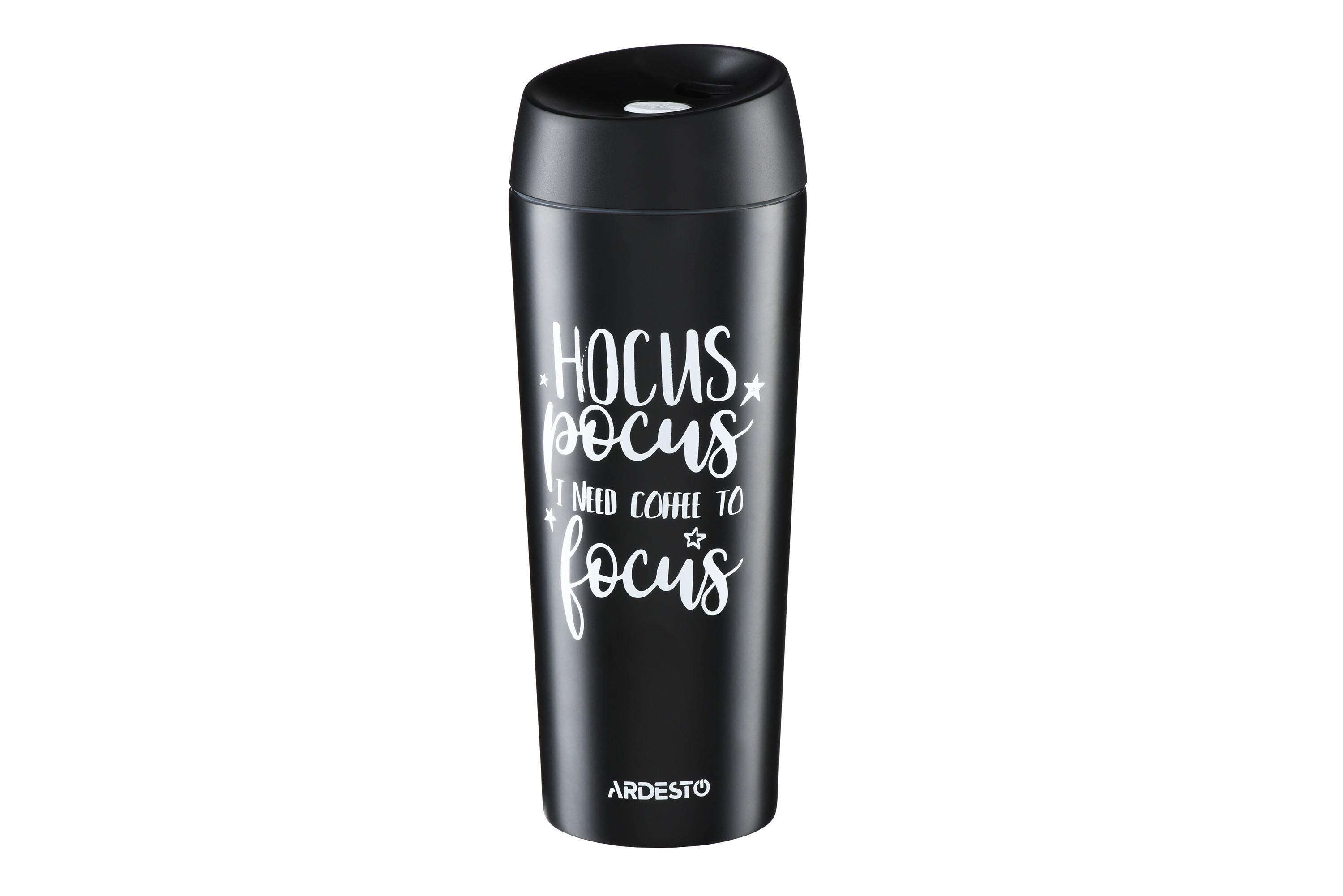 Термокружка Ardesto Coffee Time Hocus 450 мл Черный (25599)