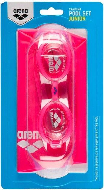 Очки и шапочка детские Arena POOL JR SET OSFM Фуксия/Белый (92423-092 OSFM)