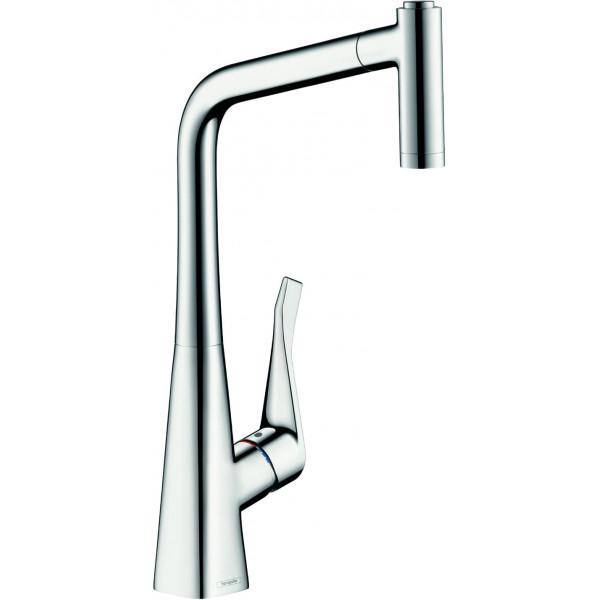 Смеситель для мойки Hansgrohe Metris Steel Optic (14820800)