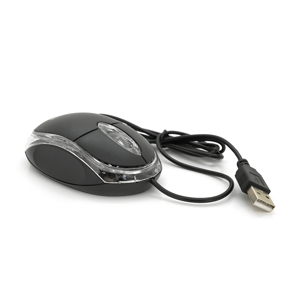 Компьютерная мышка проводная Jedel TB220 USB оптическая с подсветкой Black (7660)