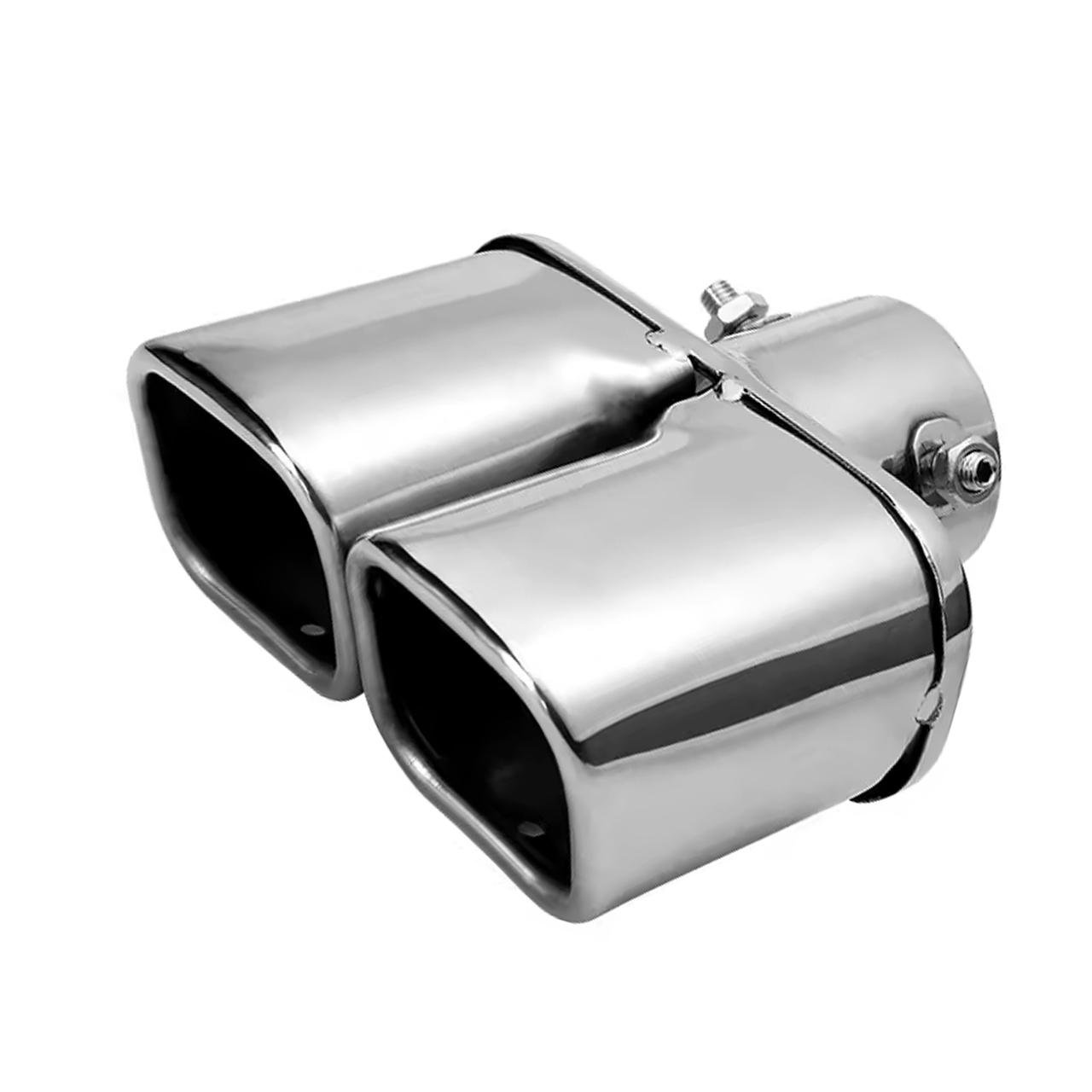 Насадка на глушитель под ровную трубу на 2 выхода Хром (15425205)