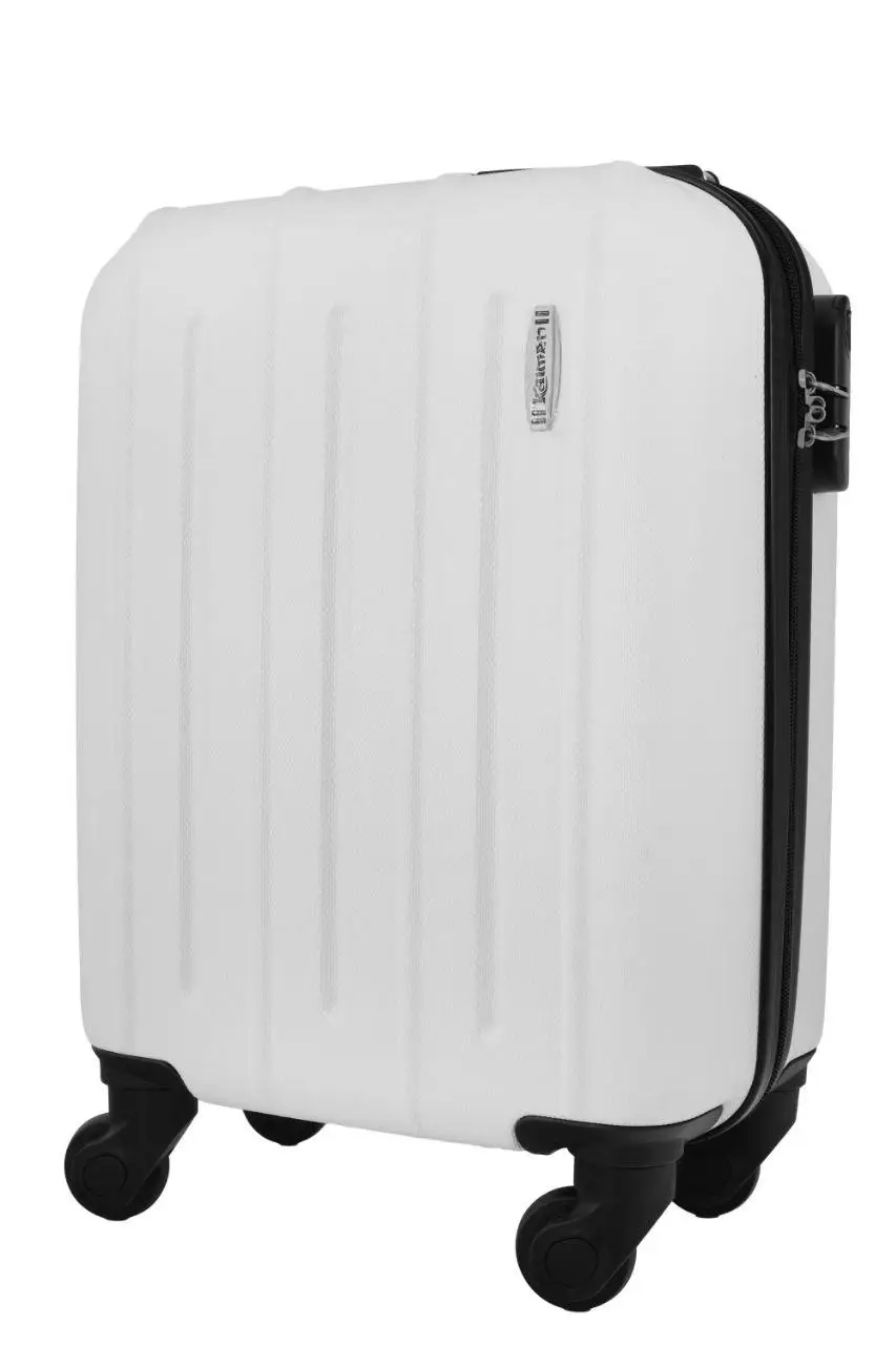 Чемодан пластиковый KAIMAN 13021 ручная кладь 40x30x20 см Белый - фото 1 Чемодан пластиковый KAIMAN 13021 ручная кладь 40x30x20 см Белый - фото 1