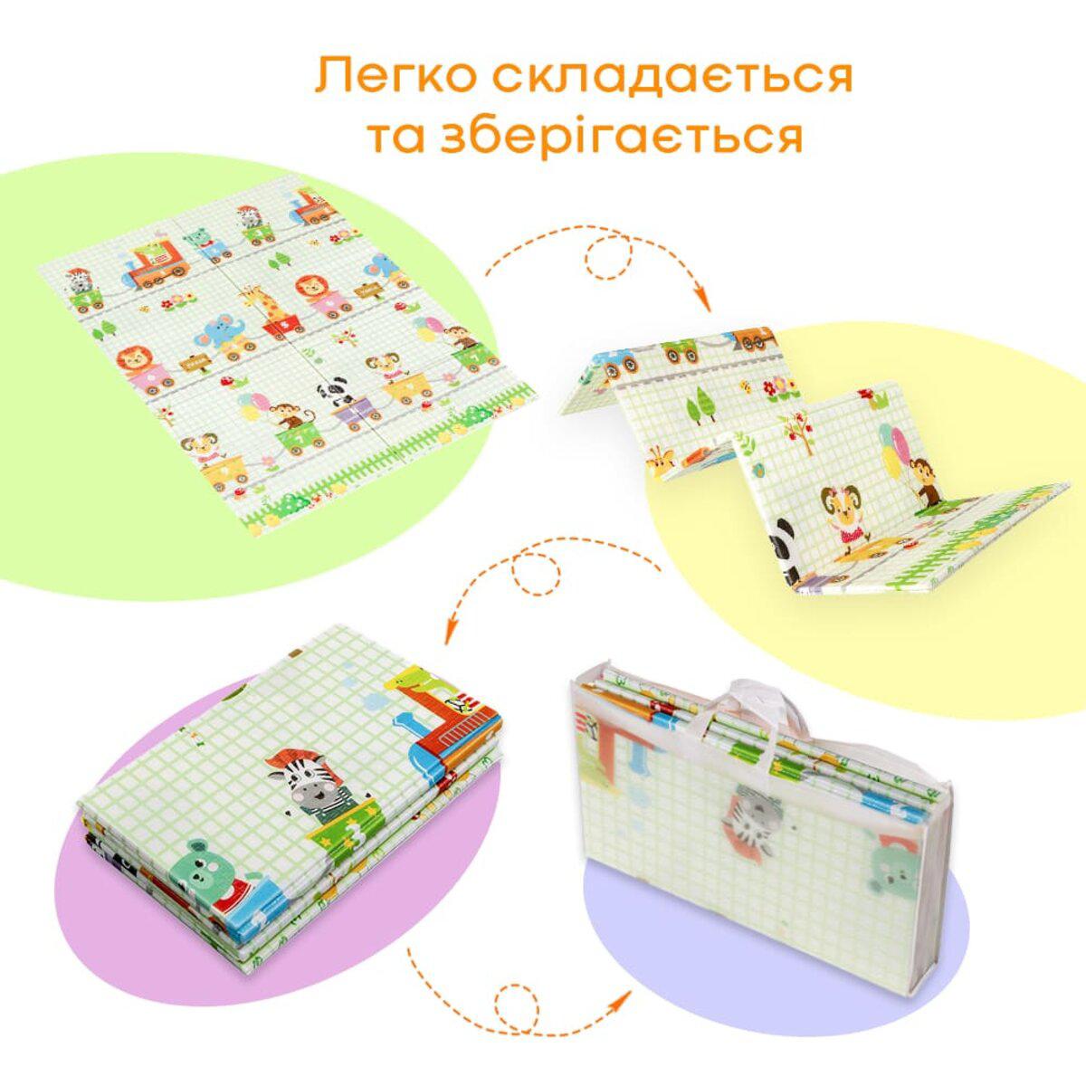 Термоковрик детский Mat4Baby SW-00001380 Паровозики/Ростомер 120х180х0,8 см (991943452) - фото 6