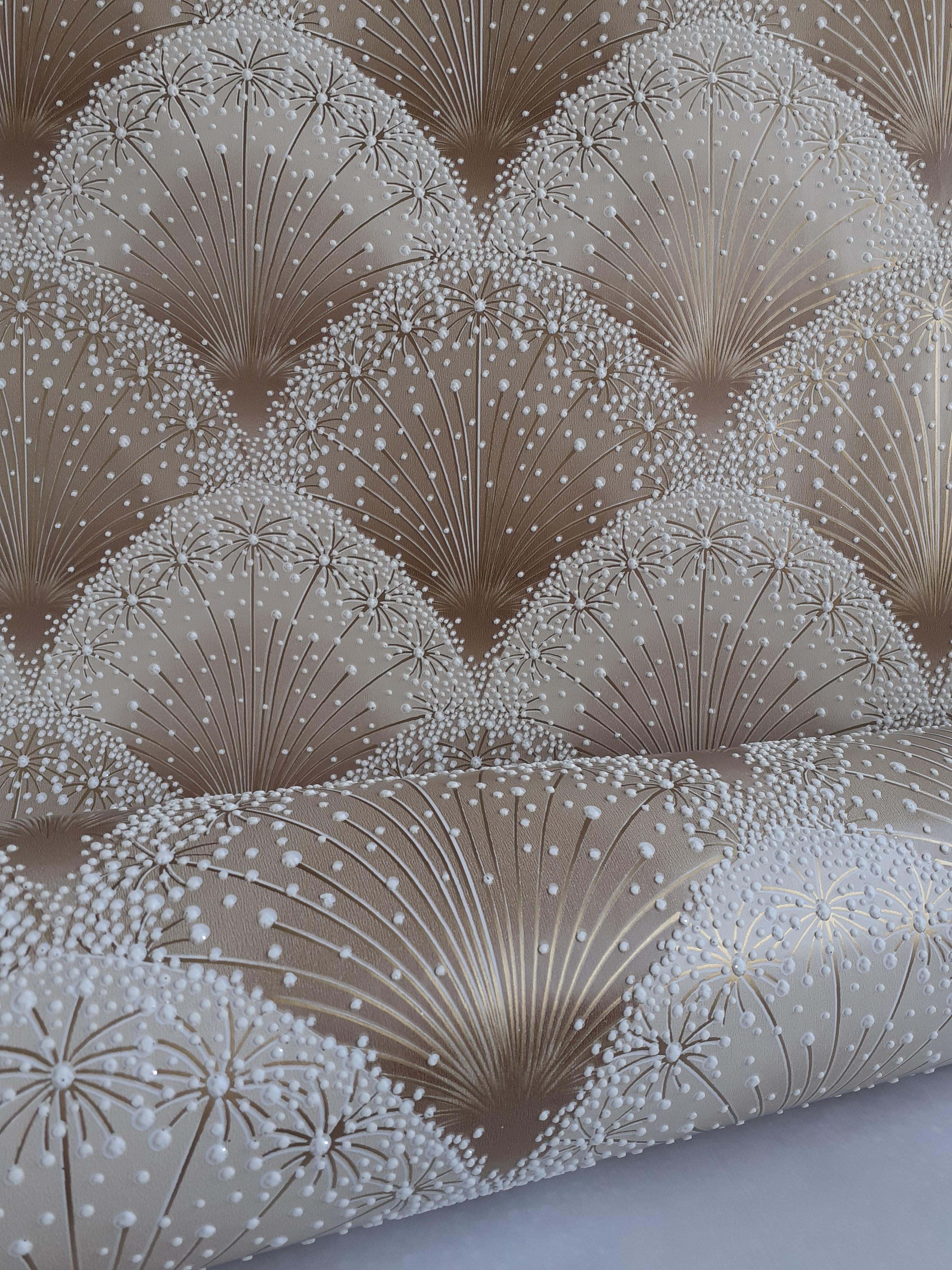 Обои бумажные акриловые V.I.P. Континент Талли Светло-бежевый (30212 G) - фото 4