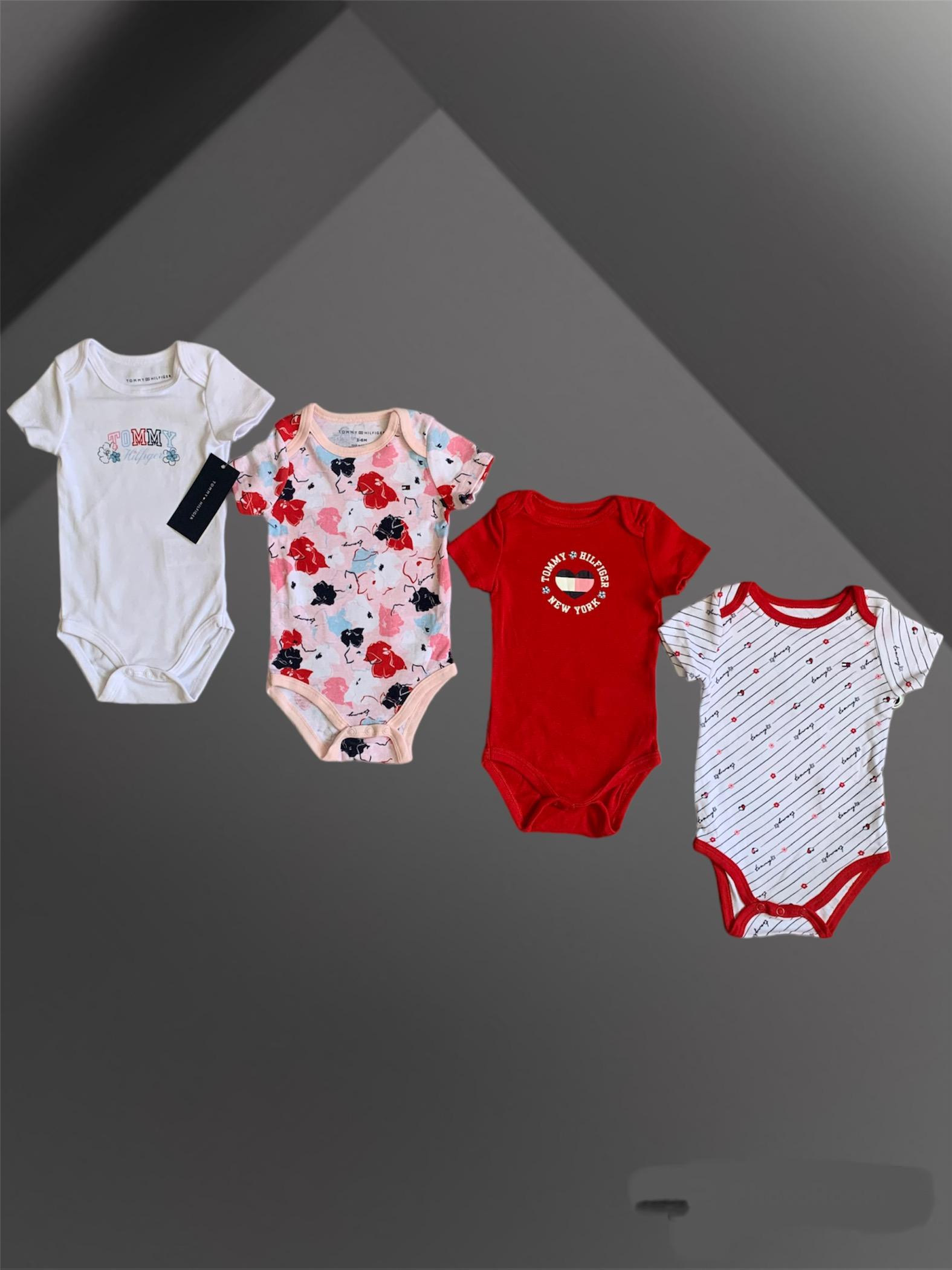 Боди Tommy Hilfiger 3/6 мес 62-68 см 4 шт. Бело-красный (00125841)