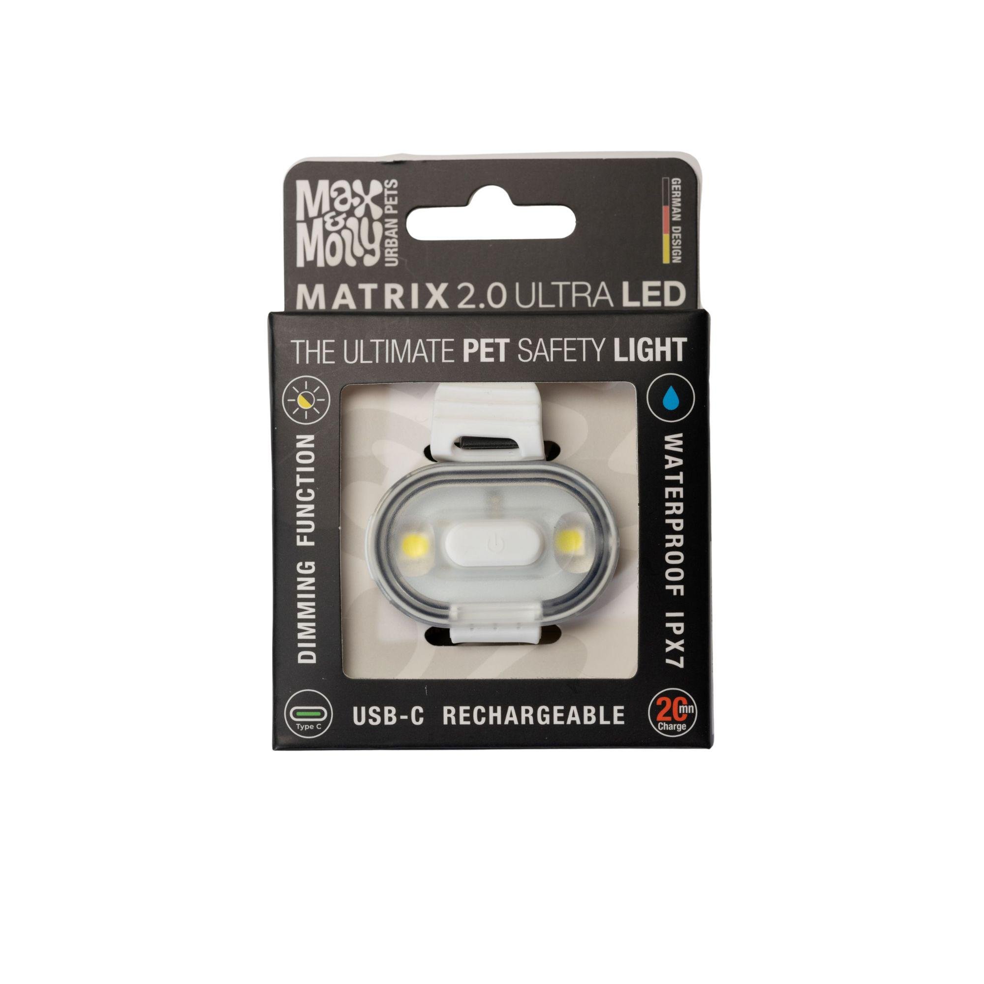 Фонарик на ошейник для собак Max&Molly Matrix Ultra LED Safety/Cube светодиодный Белый (24763203) - фото 7 Фонарик на ошейник для собак Max&Molly Matrix Ultra LED Safety/Cube светодиодный Белый (24763203) - фото 7