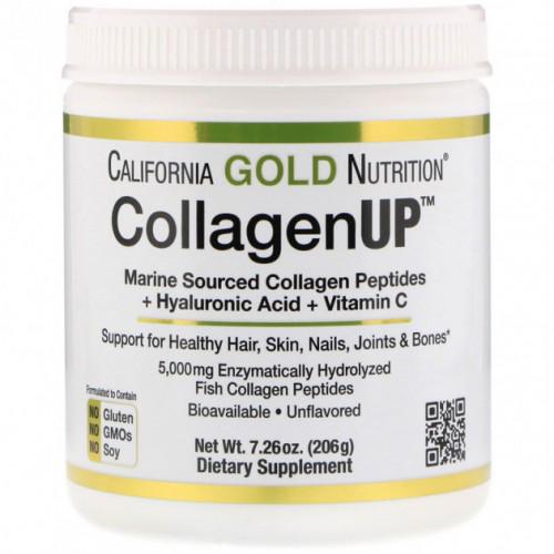 Коллаген California Gold Nutrition CollagenUP 5000 mg с гиалуроновой кислотой и витамином C 206 г