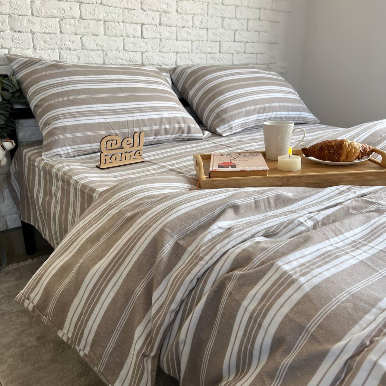 Комплект постільної білизни Ell Home фланель на резинці полуторний наволочки 50x70 см/70x70 см Бархан (29337802) - фото 3 Комплект постільної білизни Ell Home фланель на резинці полуторний наволочки 50x70 см/70x70 см Бархан (29337802) - фото 3