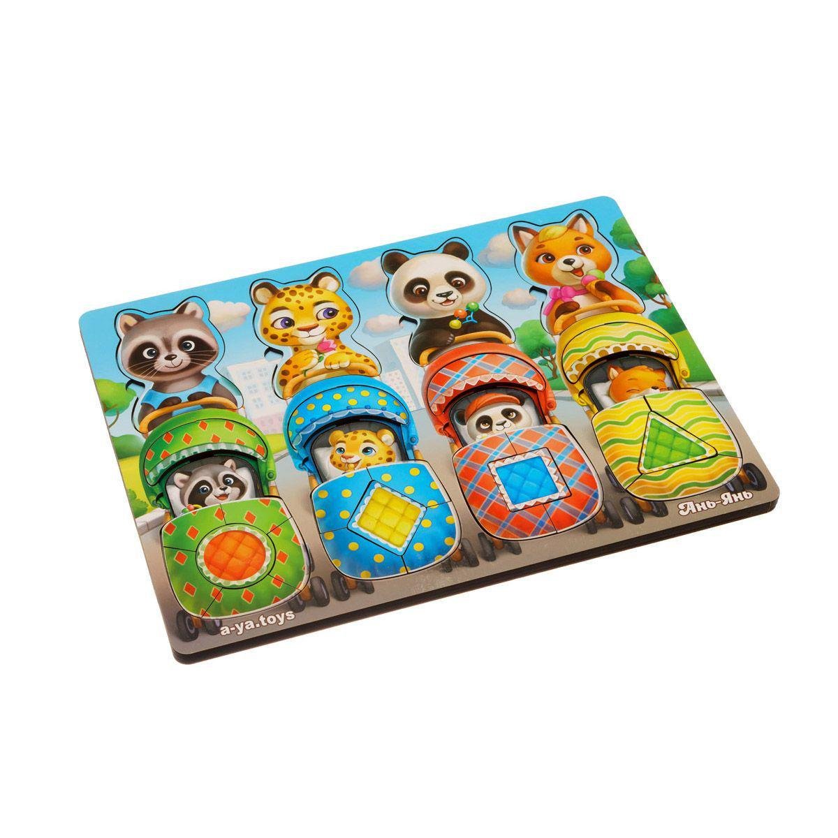 Настільна гра Ubumblebees Звірі у візках Різнокольоровий (SR-113-N-34)