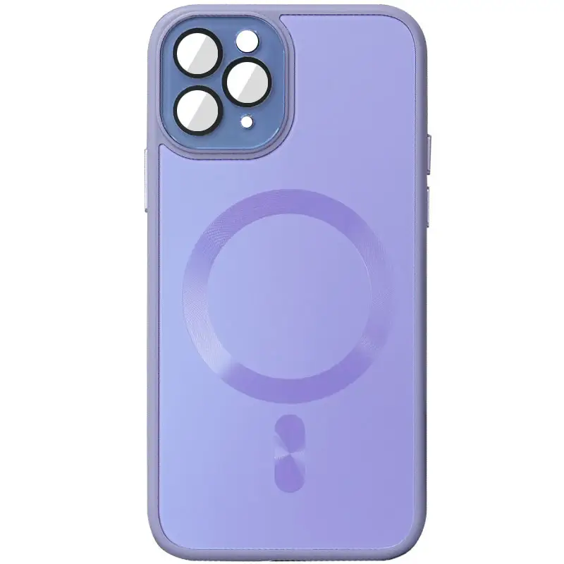 Чехол TPU+Glass Sapphire Midnight with MagSafe для Apple iPhone 15 Pro Max (6.7") Сиреневый | Dashee