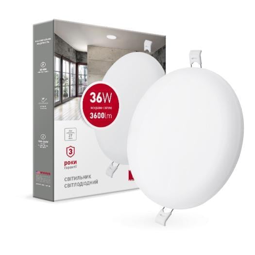 LED-светильник врезной Maxus SP edge Круг 36W 4100K (1-MSP-3641-C)