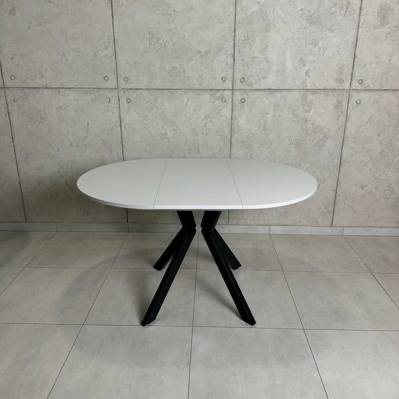 Стол раздвижной круглый Lite D800 Светло-серый/Черный мат (УТП026646) - фото 2 Стол раздвижной круглый Lite D800 Светло-серый/Черный мат (УТП026646) - фото 2