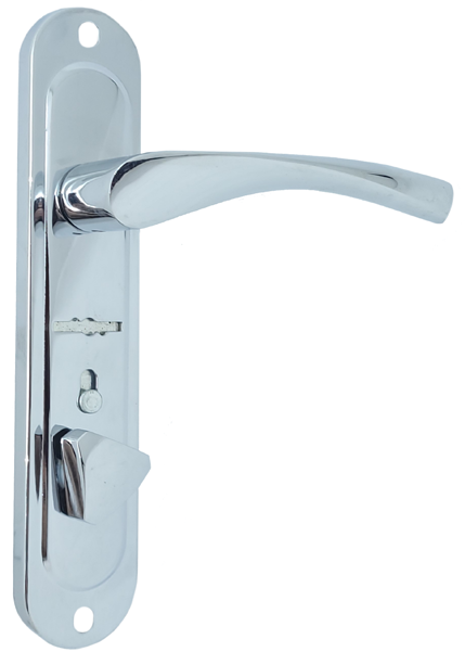 Комплект дверних ручок KEDR для замка типу Ельбор хром ліва (42-323-CR-L AL)