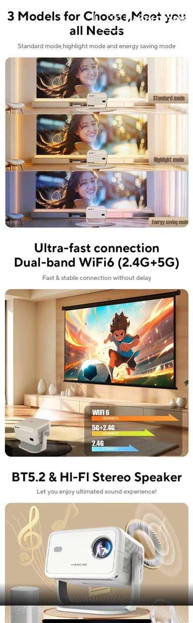 Проектор смарт Magcubic L018 Білий - фото 2 Проектор смарт Magcubic L018 Білий - фото 2