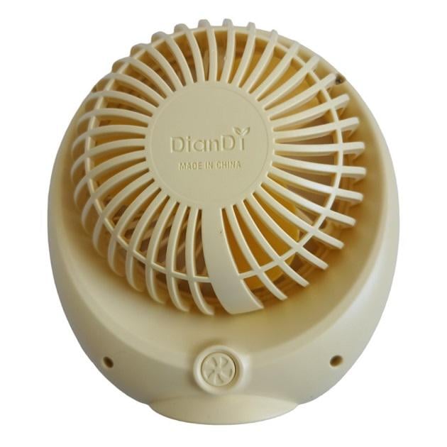 Вентилятор настольный портативный DianDi Mini Fan SQ-1978A аккумуляторный с USB-зарядкой Желтый - фото 3