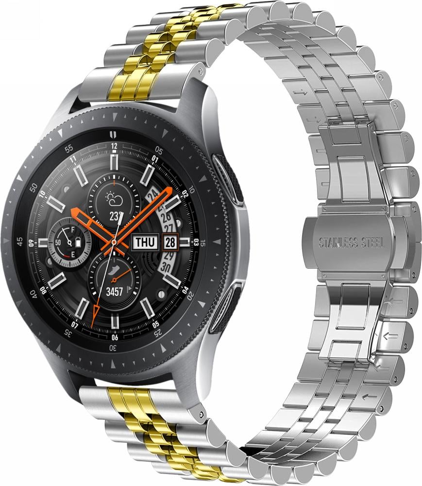 Браслет металлический Stech Line для Galaxy Watch 42 мм Silver/Gold (27038-67)