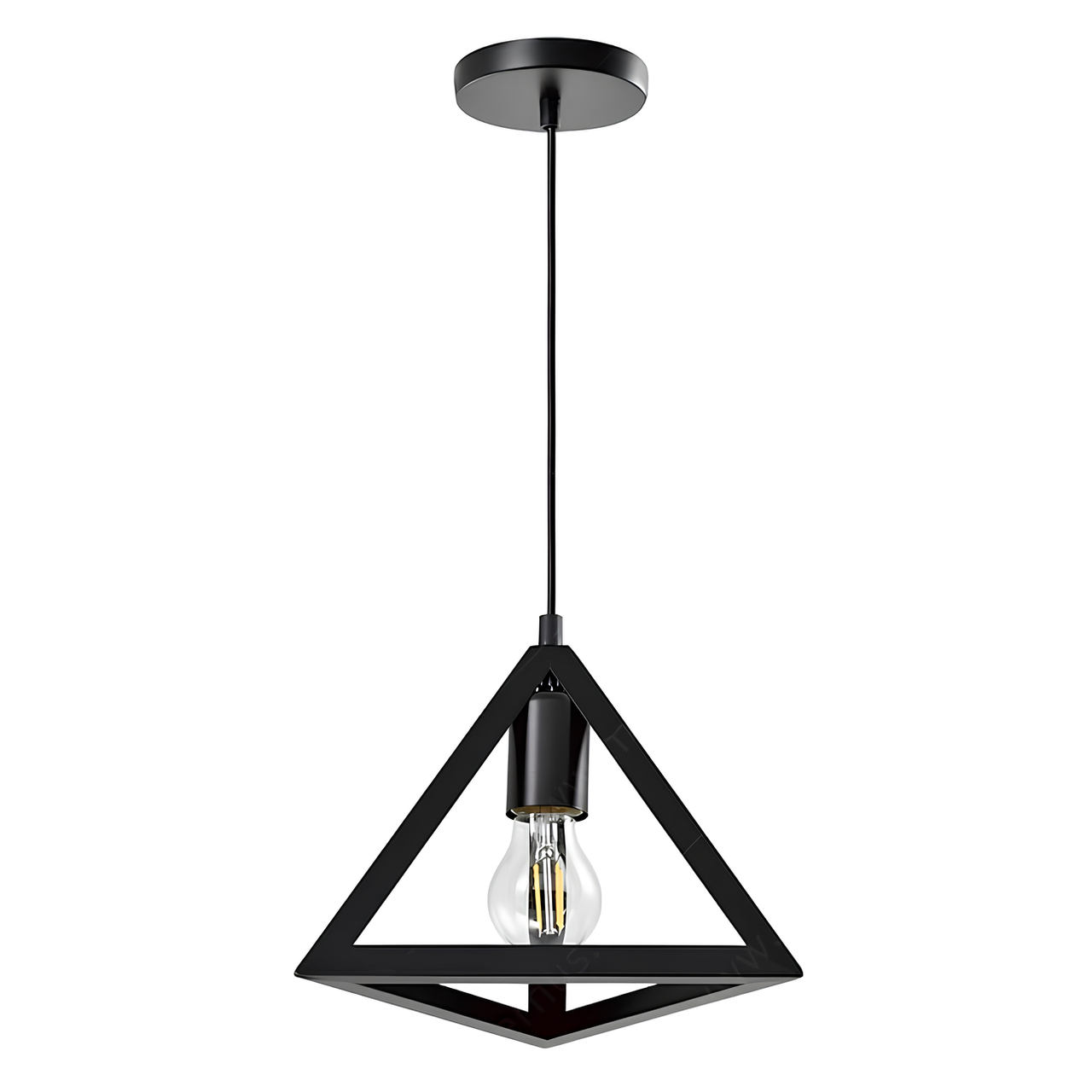 Подвесной светильник Svet Пирамида под лампу Е27 в стиле черный лофт (TY-5205 BK)