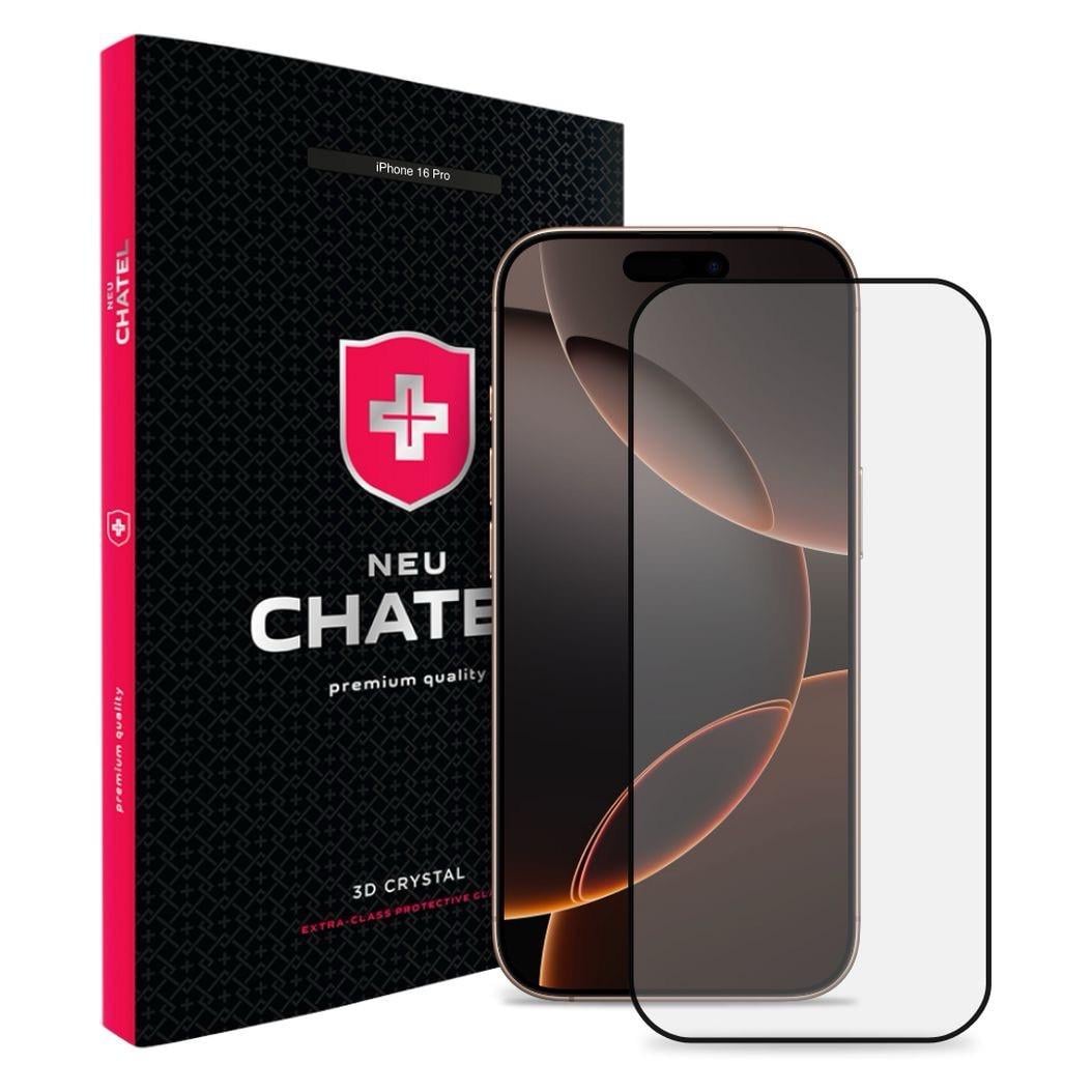 Защитное стекло для телефона NEU Chatel Corning Gorilla Glass with Mesh for iPhone 16 Pro Front Black