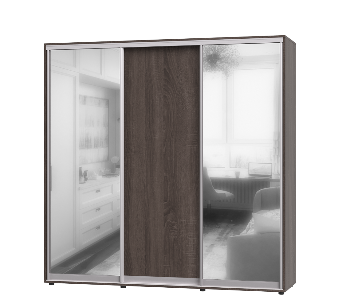 Шкаф-купе трехдверный Эверест ШК-05 220х60х220 см 
Дуб Сонома Трюфель (07417)