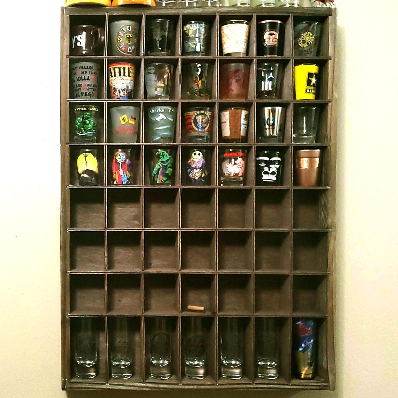 Полка для рюмок из дерева Саутле Капучино (ПДШ-001009)