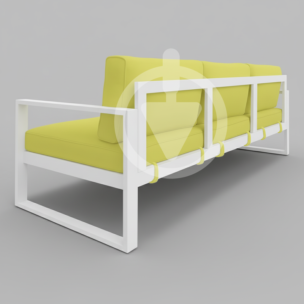 Диван металевий AVVS tech Бостон вуличний лофт з підлокітниками оксфорд 250 см Салатовий/Білий (30067099) - фото 3 Диван металевий AVVS tech Бостон вуличний лофт з підлокітниками оксфорд 250 см Салатовий/Білий (30067099) - фото 3