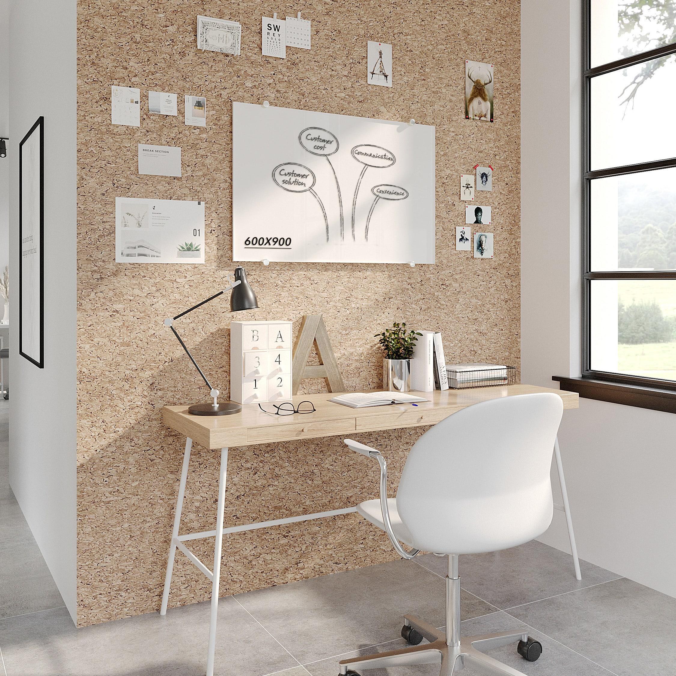 Дошка скляна маркерна магнітна 900х600 мм Білий