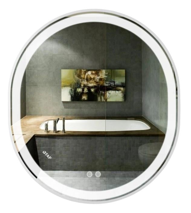 Зеркало Qtap Gemini круглое с LED-подсветкой Touch (QT2578R8071W)